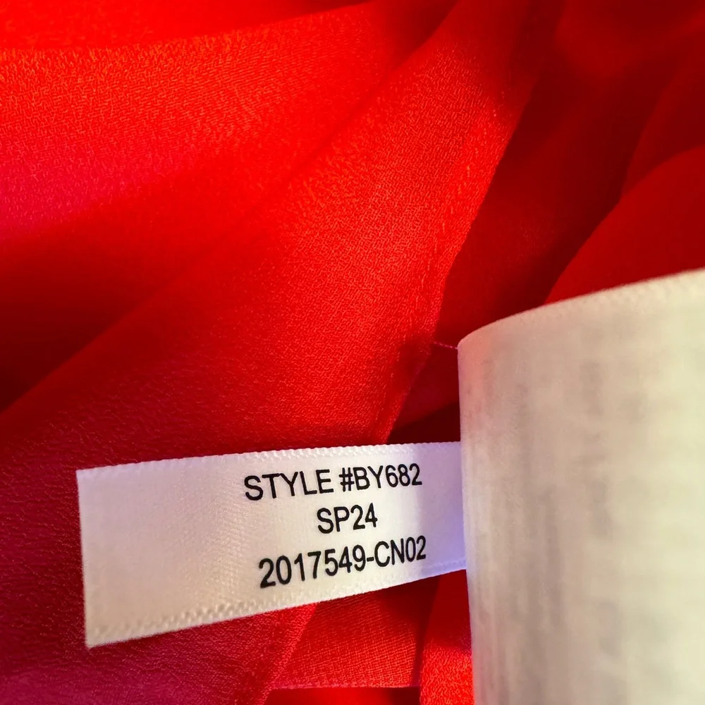 NWOT. J. Crew Tie-neck button-up top in sheer chiffon - Picture 7 of 7